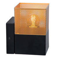 Lucide RENATE Wandleuchte, 1xE27 Fassung, max. 40W, Metall, matt schwarz und gold, 220-240V, IP20