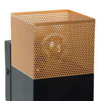 Lucide RENATE Wandleuchte, 1xE27 Fassung, max. 40W, Metall, matt schwarz und gold, 220-240V, IP20