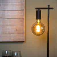 Lucide LEANNE Tischlampe, E27 Fassung, max. 40W, 220-240V, IP20, modernes mattes schwarzes Metall, 52cm Höhe