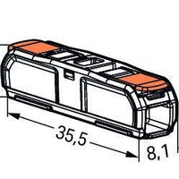 Wago feed-through terminal 2-way 4mm² 221-2411 - 60 pieces, IP20, CE, RoHS, 220-240V AC, compact design