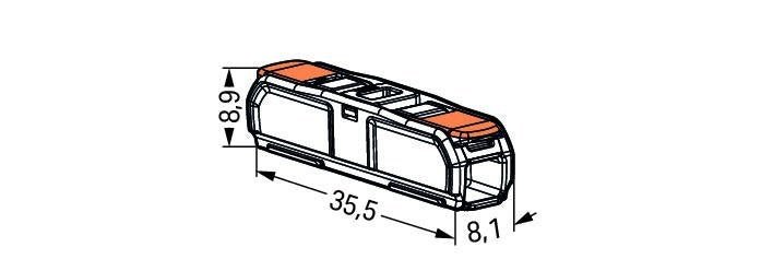 Wago feed-through terminal 2-way 4mm² 221-2411 - 60 pieces, IP20, CE, RoHS, 220-240V AC, compact design