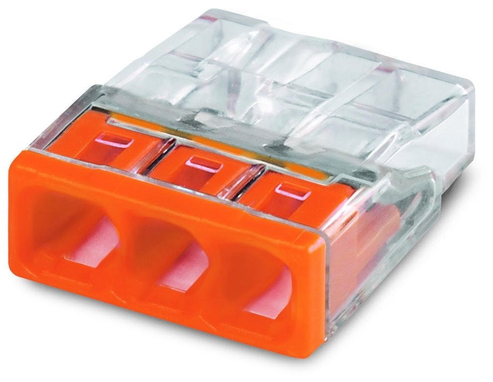 WAGO LED Verbinder 3-polig 0,5-2,5mm² IP20 CE RoHS 220-240V zuverlässige Schnellverdrahtung 100 Stück