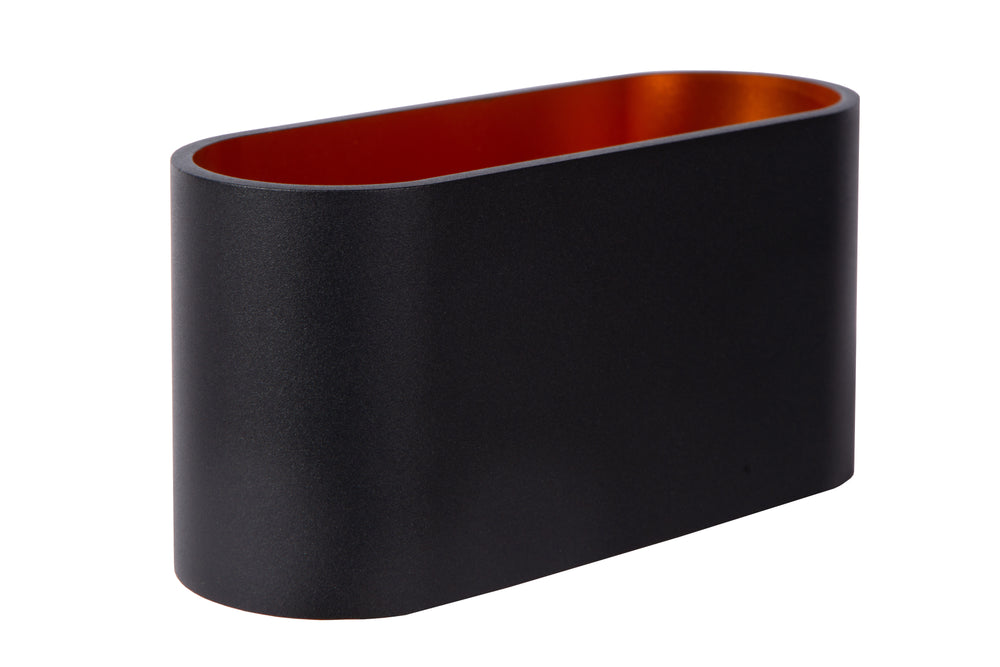 Lucide XERA Wandleuchte, modernes ovales Design, 1xG9 Fassung, Up- & Downlight, Aluminium Schwarz, IP20