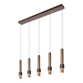 Lucide MARGARY LED pendant light, dimmable 5x4.2W 2700K 230V, aluminium coffee finish, modern height adjustable