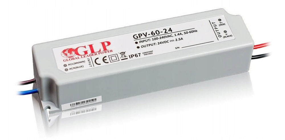 GLP LED-Netzteil 24V 60W 2.5A IP67 wasserdicht
