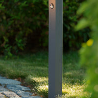 Lucide TEXAS-IR LED bollard light 7W 3000K IP54 with motion and day/night sensor Dark Grey