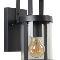 Lucide LINDELO wall light indoor outdoor, E27 socket, 60W max, 220-240V, IP44, Matt Black metal finish