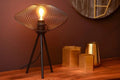 Lucide MESH LED table lamp, metal oval design, E27 socket, 40W max, 220-240V, IP20, Matt Black, 300x300x410mm