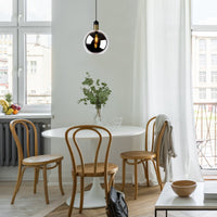 Lucide JULIUS Pendelleuchte Ø28cm Rauchglas Schwarz Holz Gold Metall E27 40W dimmbar IP20 220-240V