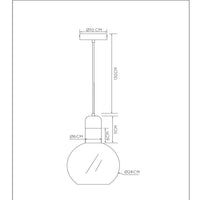 Lucide JULIUS Pendelleuchte Ø28cm Rauchglas Schwarz Holz Gold Metall E27 40W dimmbar IP20 220-240V