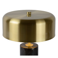 Lucide MIRASOL modern table lamp Ø25cm Black marble metal, 3xG9 sockets, dimmable with cable switch, IP20