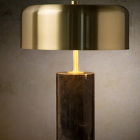 Lucide MIRASOL modern table lamp Ø25cm Black marble metal, 3xG9 sockets, dimmable with cable switch, IP20
