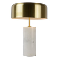 Lucide MIRASOL modern table lamp Ø25cm, 3xG9 LED, dimmable, marble base, IP20, White