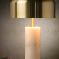 Lucide MIRASOL modern table lamp Ø25cm, 3xG9 LED, dimmable, marble base, IP20, White