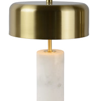 Lucide MIRASOL modern table lamp Ø25cm, 3xG9 LED, dimmable, marble base, IP20, White