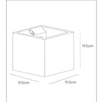 Lucide GIPSY wall light, modern square concrete design, G9 socket, 25W max, dimmable, 220-240V, IP20, Grey