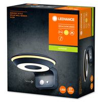 Ledvance Endura Style Solar GLOW Wandsensor LED 3.6W 3000K IP44 Dunkelgrau Außenleuchte