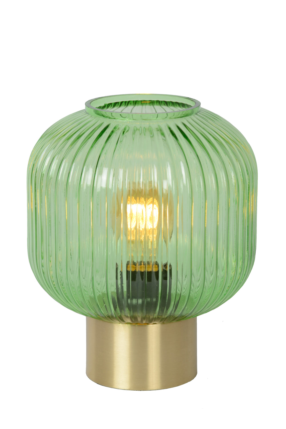 Lucide Maloto vintage table lamp, metal and glass, E27 socket, 40W max, IP20, bronze green amber finish