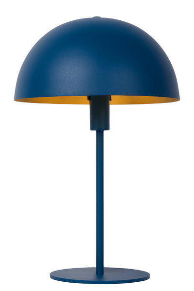 Lucide SIEMON table lamp Blue, 1xE14 fitting, 25cm steel shade, modern mushroom design, IP20 indoor use