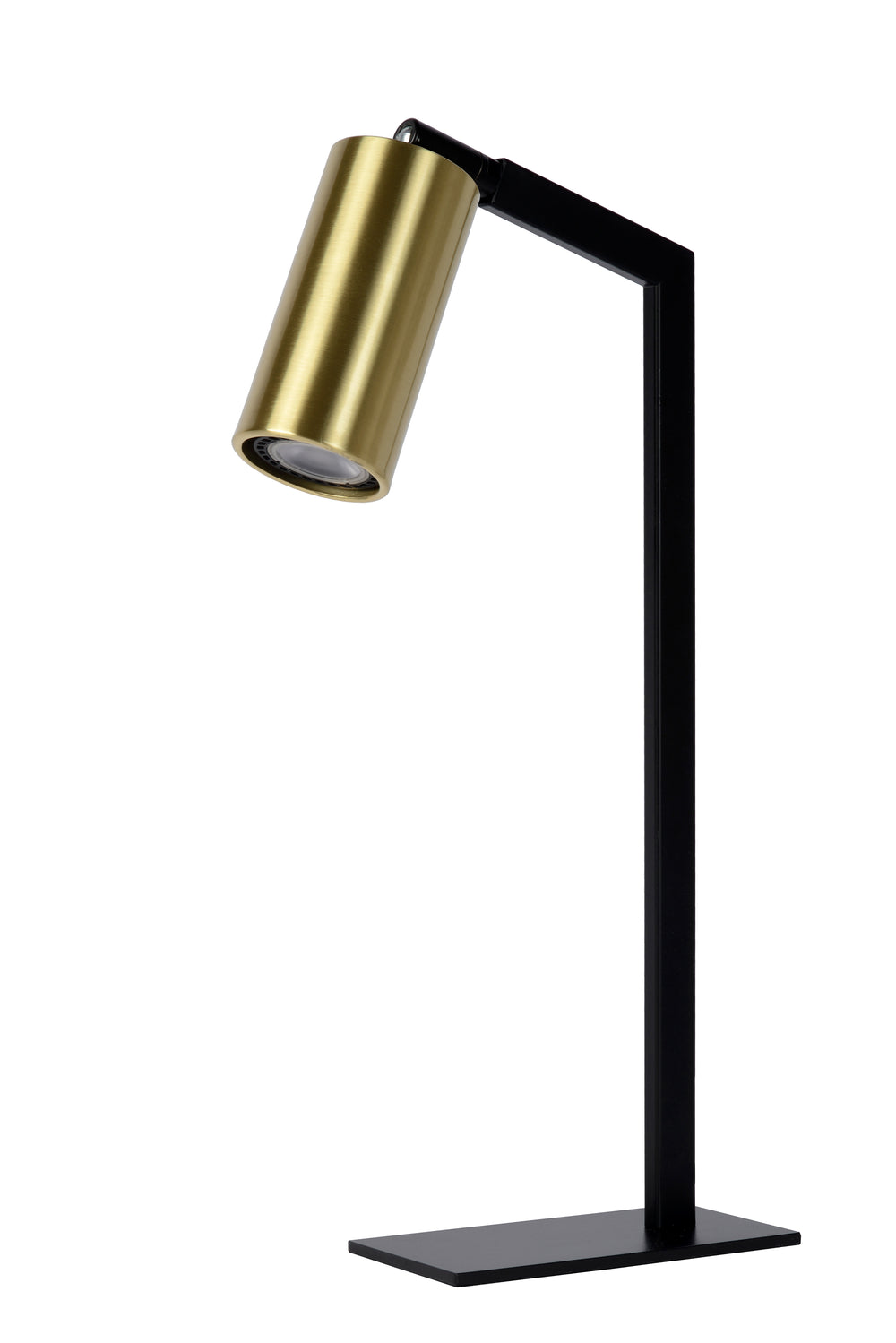 Lucide SYBIL desk lamp, 1xGU10, 230V, IP20, Black with Matt Gold, modern steel, 360° adjustable, indoor use