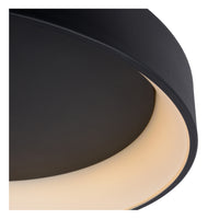 Lucide TALOWE LED Deckenleuchte, dimmbar 20W 3000K IP20 rund Schwarz Aluminium Ø300mm