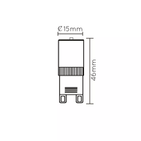 Lucide G9 LED lamp Ø1.5cm dimmable 2700K white 3.5W 1x useful lumen CRI 80