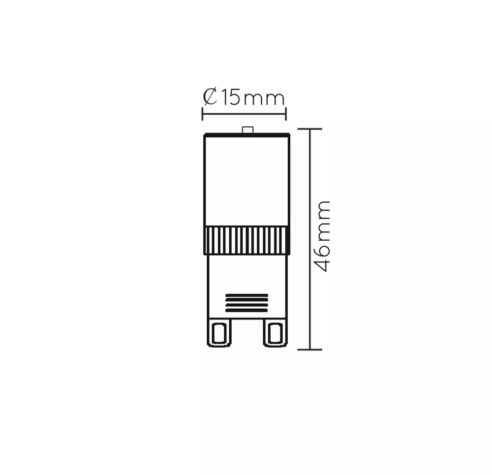Lucide G9 LED lamp Ø1.5cm dimmable 2700K white 3.5W 1x useful lumen CRI 80