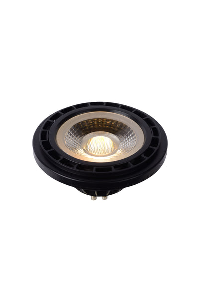 Lucide LED GU10 12W 230V dim to warm Lampe 2200K-3000K 820 Lumen CRI 95 Schwarz Silber Reflektor IP20