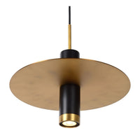 Lucide SELIN 35cm pendant black, 1xGU10, 220-240V LED, E27 fitting