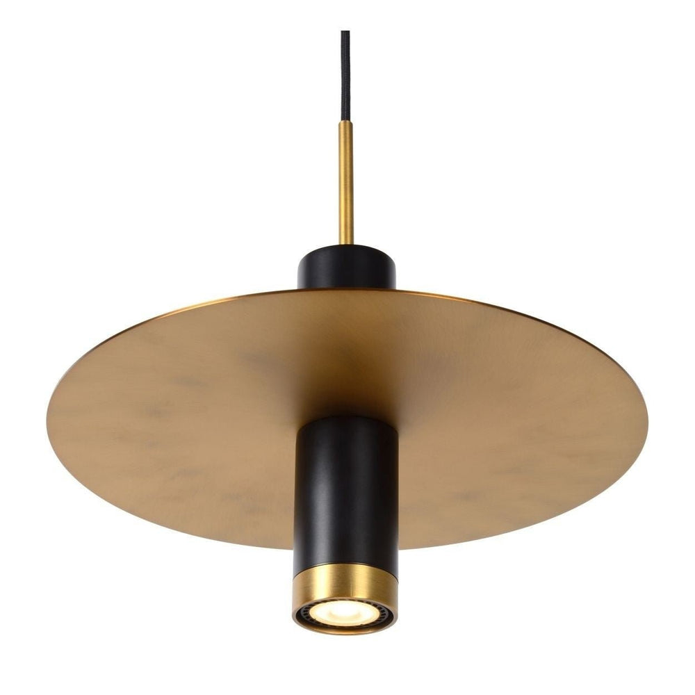 Lucide SELIN 35cm pendant black, 1xGU10, 220-240V LED, E27 fitting