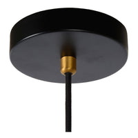 Lucide SELIN 35cm pendant black, 1xGU10, 220-240V LED, E27 fitting