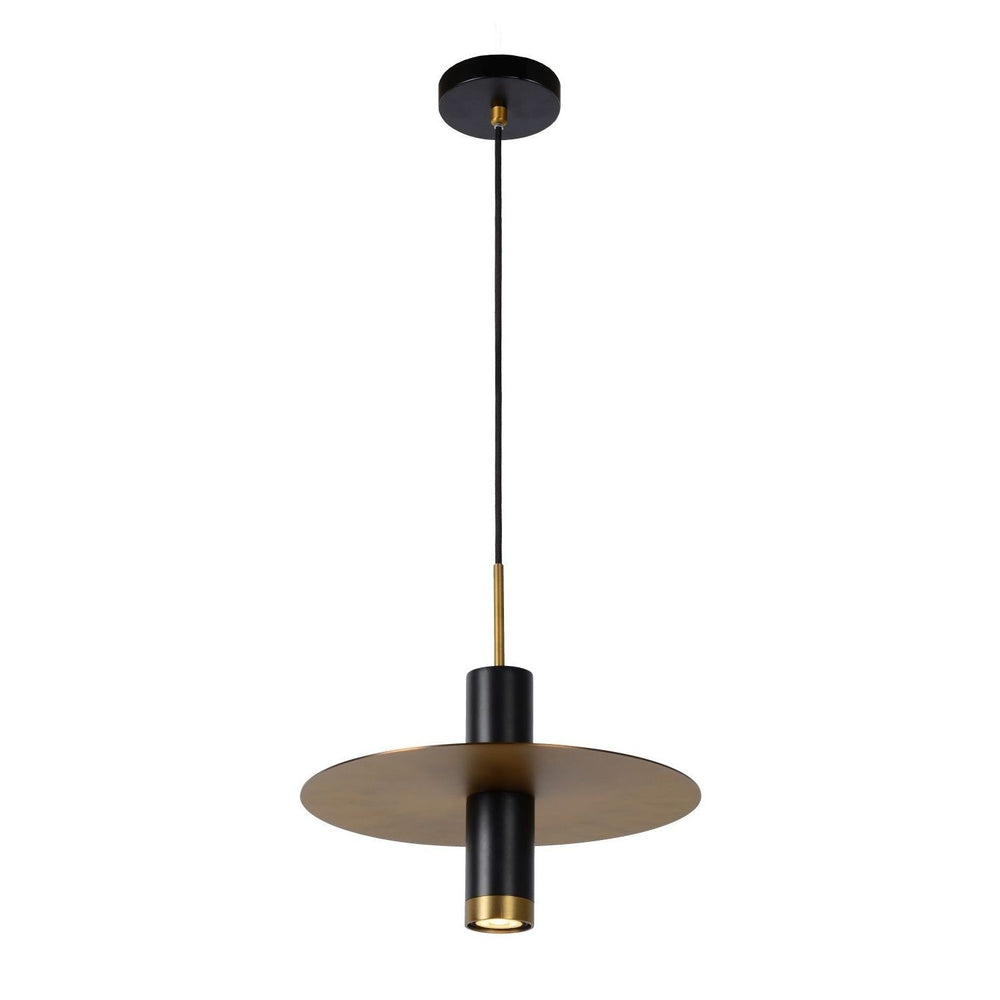 Lucide SELIN 35cm pendant black, 1xGU10, 220-240V LED, E27 fitting