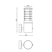 Lucide SOLID outdoor wall light, round aluminum, 1xE27, 220-240V, IP54, Anthracite finish
