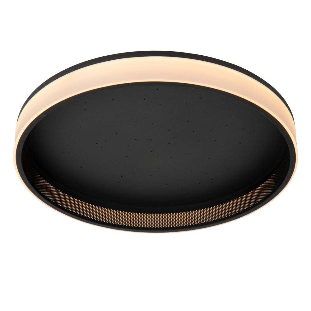 Lucide ESTREJA LED Deckenleuchte 40cm dimmbar CCT 2500K-3000K 40W 5500 Lumen Schwarz IP20 modern rund