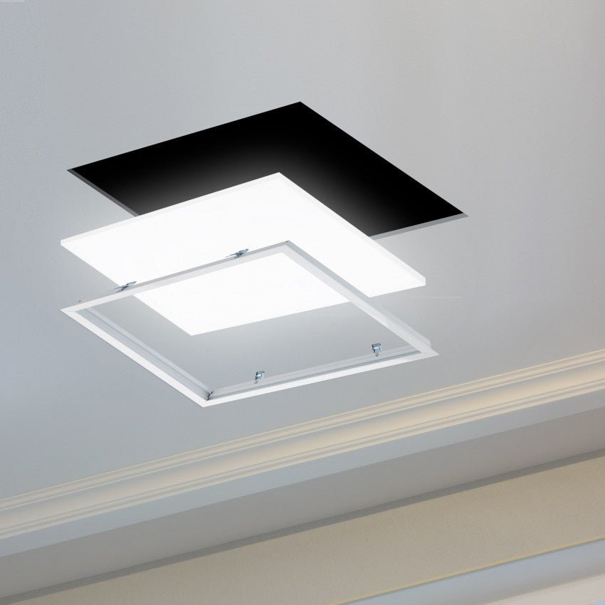 LCB LED-Panel 120x30cm Einbaurahmen-System weißes Aluminium IP20 220-240V AC