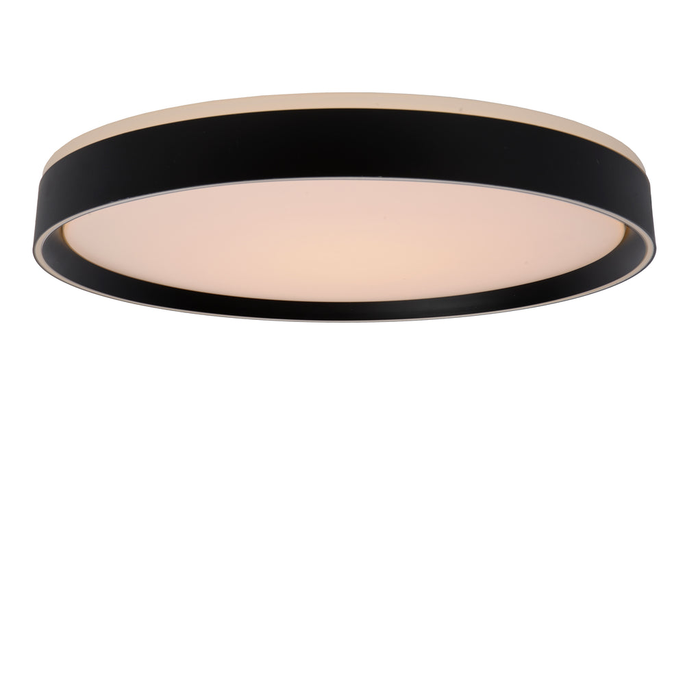 Lucide NURIA LED ceiling light 36W 2700K 3-Step Dim round Ø50cm Black modern IP20