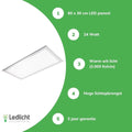 Lcb LED-Panel 60x30cm 3000K 2040 Lumen 24W IP20 CE RoHS 5 Jahre Garantie