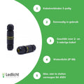 LCB wasserdichter 3-poliger Kabelverbinder für 0,5-1mm² 220-240V, IP68 Außenbereich, CE RoHS zertifiziert
