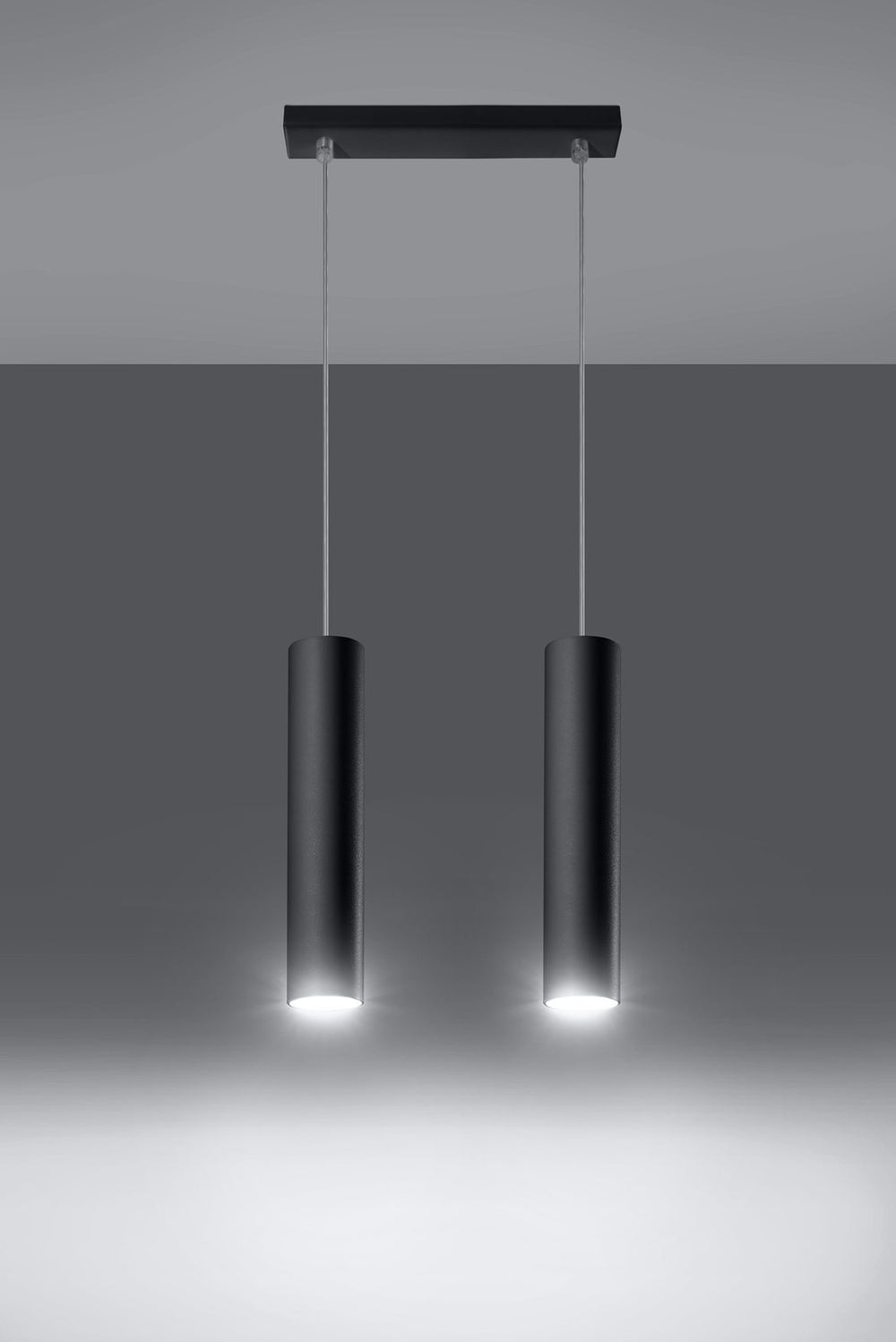 Aigostar LED pendant light Black LOOPEZ 2xGU10 socket, aluminium housing, 220-240V, IP20, CE RoHS