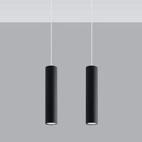 Aigostar LED pendant light Black LOOPEZ 2xGU10 socket, aluminium housing, 220-240V, IP20, CE RoHS