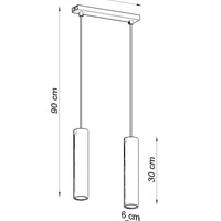 Aigostar LED pendant light Black LOOPEZ 2xGU10 socket, aluminium housing, 220-240V, IP20, CE RoHS