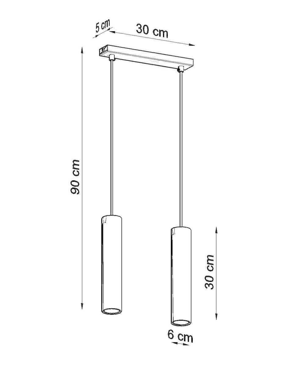 Aigostar LED pendant light Black LOOPEZ 2xGU10 socket, aluminium housing, 220-240V, IP20, CE RoHS