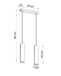 Aigostar LED pendant light Black LOOPEZ 2xGU10 socket, aluminium housing, 220-240V, IP20, CE RoHS