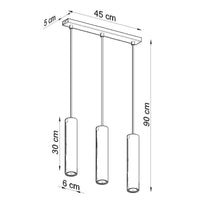 Aigostar LED Pendelleuchte Schwarz LOOPEZ, 3 x GU10 Fassung, IP20, Aluminiumgehäuse, CE RoHS zertifiziert