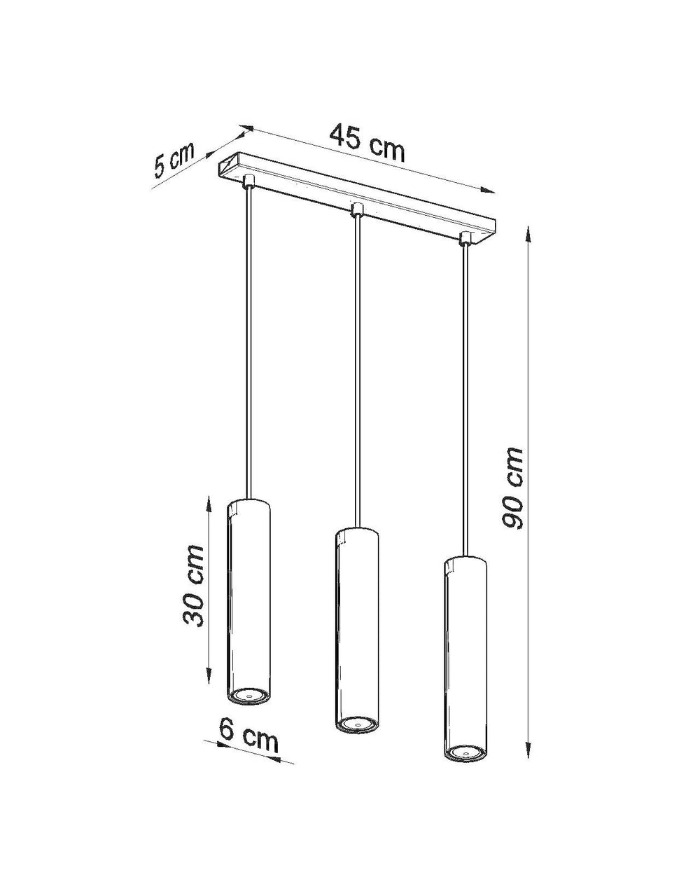 Aigostar LED Pendelleuchte Schwarz LOOPEZ, 3 x GU10 Fassung, IP20, Aluminiumgehäuse, CE RoHS zertifiziert