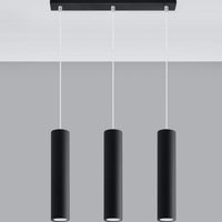 Aigostar LED Pendelleuchte Schwarz LOOPEZ, 3 x GU10 Fassung, IP20, Aluminiumgehäuse, CE RoHS zertifiziert