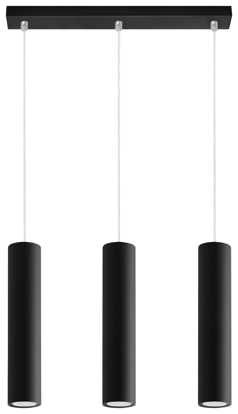 Aigostar LED Pendelleuchte Schwarz LOOPEZ, 3 x GU10 Fassung, IP20, Aluminiumgehäuse, CE RoHS zertifiziert