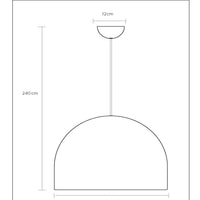 Lucide AKRON pendant light Ø50cm, E27 socket, Matte Gold Brass finish, IP20, aluminium, CE RoHS