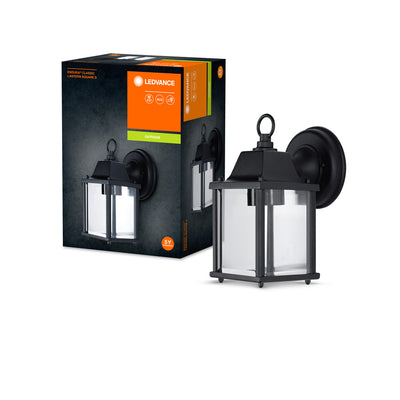 Ledvance ENDURA Classic Lantern Square S E27 Außenwandleuchte Schwarz IP43 Aluminium Druckguss