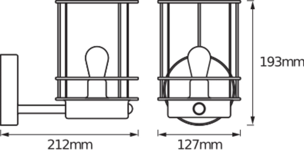 Ledvance ENDURA Classic Post Sensor Up E27 Außenwandleuchte aus Edelstahl IP44 mit Bewegungs- und Lichtsensor